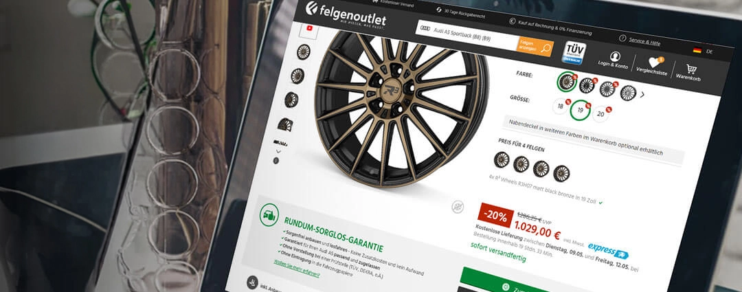 Über 100.000 Felgen verfügbar Bild